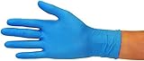 SF Nitrilhandschuhe L Blau – 100 Stück Einweghandschuhe, Einmalhandschuhe, Medizinische Handschuhe, Puderfrei, Latexfrei, Handschuhe Einweg zum Kochen, Putzen, für Medizin, Küche, Kosmetik, Haushalt