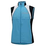 Airtracks Damen Fahrradweste Laufweste Radweste Leichte Wind Weste Reflektierend Winddicht Ärmellos Windstopper Atmungsaktiv Windstopper XS S M L Xl XXl 3XL 4XL - hellblau-weiß - XXL