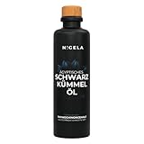 Nigela Schwarzkümmelöl - Hoher Thymochinongehalt in 100% lichtgeschützer Keramikflasche - Hergestellt in Bayern - Zertifizierte & Laborgeprüfte Premiumqualität - 3 x 200ml + Schwarzkümmelpulver GRATIS