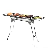 Premium Holzkohlegrill Edelstahl tragbar | Innovativer BBQ Grill für Garten, Camping & mehr | Campinggrill klappbar & portabel