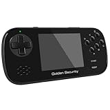 Golden Security Tragbare Handheld-Spielkonsole für Kinder, Retro Konsole mit 156 Retro-Videospielen, mit wiederaufladbarem Akku, 3,5-Zoll-LCD-Bildschirm, Geschenk für Jungen und Mädchen (Schwarz)