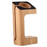 SEWACC Bambus Smartwatch Ladestation aus Naturholz mit Ladehalter Kabellose Aufladung Eleganter Uhrenständer Kompatibel für Apple Watch Leicht und Langlebig rutschfeste Unterlage