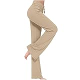 Damen-Yogahose, Activewear-Hose, Fitness-Leggings, Yogahose, Damen-Kordelzug, elastisch, hohe Taille, lockeres weites Bein, Wokout-Hose, bequem, lässig, Loungewear, Pyjamahose, Yogahose, Übergröße