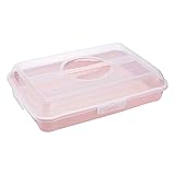 keeeper Sandwich-, Kuchen- und Muffin-Butler, Polypropylen, Rechteckig, Enrico, Nordic Pink (Rosa), 43 x 29,5 x 10,5