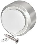 PLURI - Premium Türstopper Wand Edelstahl [1er Set] - GRATIS Befestigungsmaterial, Wand-Puffer Gummi-Puffer, Tür-Puffer, Door-Stopper Tür-Griff, Wand-Schutz Tür-Klinke, Wand-Stopper Wand-Montage Weiß