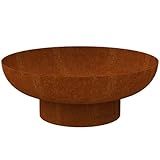 Barbecook Feuerschale Jack 100 aus vorgerostetem Cortenstahl, Feuerschale für den Außenbereich, 100x31,5cm, orangebraun