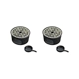 2 Set Keramik-Teekannenwärmer zum Kochen von Tee, Haushalt, traditionell, mit Teelichthalter, schwarz