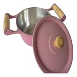 LSNNMU Schmortopf Herd-Auflauf, Aluminiumguss, Shake-Rosa, Backformen und Fritteusen, Auflauftopf mit Deckel