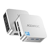 ACEMAGICIAN V1 Mini PC,12th Gen Ιntel Alder Lake N97 Mini PC (bis zu 3,60 GHz),16GB DDR4 256GB M.2 SSD Mini Computer mit W11 Pro | RJ45 | 4K HDMI+DP | WiFi 5 für Zuhause/Büro/Schule