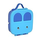 Sefdrert Bento Box Kinder, 1400Ml Lunchbox Kinder mit Fächern, Kindergarten Brotdose Auslaufsicher Bento Box (Blau)