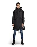 G-STAR RAW Damen Hooded Fishtail Parka, Schwarz (dk black D20128-A281-6484), M