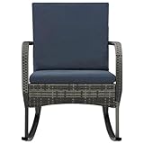 [Produkt: Finlon Garten-Schaukelstuhl Poly Rattan Anthrazit, Outdoor-Möbel, witterungsbeständige Wippe für Garten, Terrasse oder Balkon]-Anthrazit