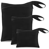 HOOTNEE 3 Stück wasserdichte Wiederverwendbare Wet Bags im Reißverschluss Robuste Reise Windeltaschen für Nasse Badeanzüge Schwimmsachen für Schwimmbad Fitnessstudio und Kindergarten