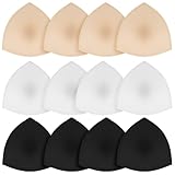 6 Paar BH Einlagen Sponge BH Insert Pads Dreieck-BH-Einlagen für Frauen, BH-Pads, BH-Polsterung, Herausnehmbare Sport-BH-Pads, Atmungsaktive Push-Up-Brust-BH-Einlagen aus Schwamm für Bikini