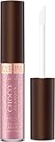 Eveline Liquid Eye Shadow Choco Glamour wasserfest, Augen-Make-up Finish: glänzend oder matt, Base & Eyeshadow, Flüssiger Lidschatten mit Kakao-Extrakt, 1 x 6,5 ml 04 Rosa