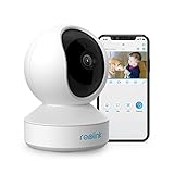 Reolink WLAN IP Kamera Indoor Schwenkbar, Überwachungskamera Innen Handy 3MP HD mit 2,4 GHz WLAN, 355° Schwenk- / 50° Neigung, Zwei-Wege-Audio, IR-Nachtsicht E1 (Generalüberholt)