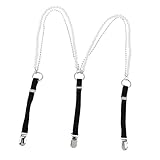 Hellery Elastisches Hosenträgerhemd Der Perle Diamante Hosenträger für Frauenhosenhosen , Schwarz, 22x1,4 cm