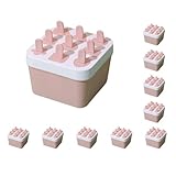 10 Set Eisformen für Eis am Stiel, professionell, einfaches Küchenhelfer, Multi-Slot, zum Einfrieren, DIY-Form, Dessert-Werkzeug, mit verschiedenen Formen, Rosa