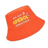 GADITIEK Aperol Hut, Fischerhut Orange, Aperol Spritz Kostüm, Bucket Hat Herren, Aperol Accessoires, Anglerhut, Bierhut, Lustige Sprüche,für Sommer, Party, Urlaub (Stil 2)