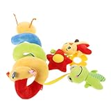 Beaupretty Spiral Babyspielzeug mit Rassel für Kinderwagen und Autositz Weiches Plüschspielzeug zum Wickeln Am Laufstall Kontrastreiches Motorikspielzeug für Junge Mädchen Ab Geburt