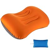 Eono Aufblasbares Camping Kissen, Ultraleichtes Aufblasbares Kissen für Strand, Komprimierbar Kompakt Ergonomisch Reisekissen Strandkissen Kopfkissen für Outdoor, Camping, Wandern