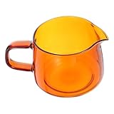 Luxshiny Hitzebeständige Glas Kaffeekanne 300ml mit Griff Bpa Frei Bruchfest Kreativer Wasserkocher für Zuhause und Barista Zubehör