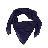 Baumwolltuch Schal Kopftuch Damen Herren Unisex Bandana Halstuch Accessoire Multifunktionstuchviele Atmungsaktiv und Weich Gesichtsschutz für Herbst und Winter Farben 100x100 cm (Dunkelblau)