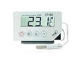 TFA Dostmann LT-102 Profi-Digitalthermometer, mit Kabelfühler, wasserdicht IP65,L 87 x B 17 (29) x H 52 (57) mm