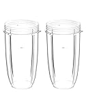 QWORK® 2er-Pack 32OZ Entsafterbecher Ersatzteile Kompatibel mit NutriBullet Elektrischer Mixer 900W / 600W