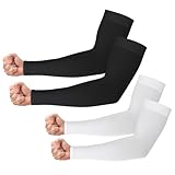 2 Paar Armstulpen Unisex Arm Sleeve Gaming Atmungsaktiv Anti-Uv Arm Warmers Kompressionsstulpen Frauen Zum Bedecken Arme Männer Für Gartenarbeit Outdoor-Sport Volleyball Radfahren Basketball Laufen