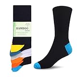 WeciBor Bambus-Socken Atmungsaktiv gegen Schweißfüße Super Weich Unisex Socken 6 Paar, Größe 47-49