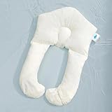 YILLTOY Baby Seitenlagerungskissen, Baby Kissen, Kopfstützkissen gegen Plattkopf, 72 x 40 cm, Lagerungshilfe für Kopf und Körper, Abnehmbar und Waschbar, Weiß