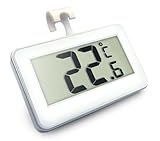 Suplong Kühlschrankthermometer, Digitale Thermometer kühlschrank Mit Gefrierfach Gut Lesbarem LCD-Anzeige Lesen Perfekt für Lnnen/Außen/Home/Restaurants/Bars/Cafés (Weiß-1)