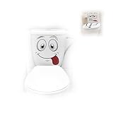 3D überrascht Gesicht Toilette Aufkleber, wasserdichte Toilette Deckel Vinyl Aufkleber dauerhafte Dekoration, wasserdichte Deckel Decals für Badezimmer Kinder Zimmer (E)