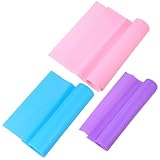 Alipis 3 Stück Teiliges Yoga Stretch Band Umweltfreundliches Geruchloses Latex Hochelastisch Rutschfest für Dehnung Flexibilität Fitness und Pilates Farben Lila Blau