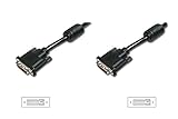 DIGITUS DVI-Kabel - DVI-D (24+1) - Full-HD - 2m - Dual Link, 30Hz, 2xFerrit - Kompatibel mit Monitor, TV, PC