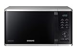 Samsung MS2AK3515AS/EG Mikrowelle, 800 W, 23 ℓ Garraum, 48,9 cm Breite, Kratzfester Keramik-Emaille-Inneraum, QuickDefrost Auftauprogramme, Silber