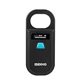 ISENVO Haustier ID Lesegerät, Haustier ID Pet Scanner, Wiederaufladbarer, RFID Mikrochip-Leser 134,2 kHz 125 kHz, Liest Haustierchips in FDX-B (ISO11784/11785) und EMID-Mikrochips, 15 Ziffern