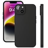 ELEVAVIDA Handyhülle für iPhone 14 schwarz matt mit Kameraschutz - stoßfeste, Kratzfeste Schutzhülle für Apple iPhone 14 Slim case - Anti-Fingerabdruck