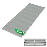 4in1 Strandmatte von StarK® - Faltbare Camping Isomatte 190cm x 60cm - Wasserhängematte für Pool und Strand – Gepolsterte Auflage für Gartenliege - Bequeme Sonnenliegen Auflage (Hell-Grau)