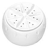 HOOTNEE Tragbare Mini waschmaschine mit Turbinenantrieb USB betrieben Vollautomatisch Energiesparend mit Saugnäpfen für Camping Reisen Wohnmobil und Kleine Wäsche