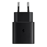 25W USB C Ladegerät Schnellladegerät für Samsung Galaxy S25 S24 S23 S22 S21 Plus/FE/Ultra/ S20Plus, Z Fold 7/6, Z Flip 7/6, Note20, A56 A55 A54 A53 A35 A16 A15 A14 A05s, Tablet Netzteil USB C Schwarz