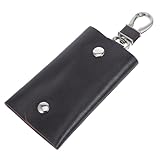 TOPBATHY Schlüsselbeutel Aus Echtem Leder Für Autoschlüssel Aufbewahrungstasche Im Knopfdesign Tragbarer Schlüsselhalter Hängend Am Gürtel Schutz Vor Kratzern Und Verschmutzung