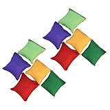ibasenice 10Stücke Sitzsäcke zum Werfen Farbige Wurfsäcke für Outdoor Spiele und Aktivitäten Robust und Langlebig Perfektes für Drinnen und Draußen