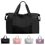 SIVENKE Sporttasche Damen Herren mit Nassfach, Freizeit Handtasche faltbar Gym Tasche Shopping-Bag Weekender Reisetasche