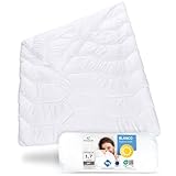 Sommerdecke 135x200 Blanco | Luftige Schlaf-Decke mit Feuchtigkeitsmanagement & hoher Atmungsaktivität | Optimale Hygiene für Allergiker | Perfekte Bettdecke für warme Nächte & im Sommer 135 x 200 cm