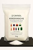 Kerzenwachs Granulat - 5 Kg - Weiß - in Pulverform zur Herstellung von Kerzen - Paraffin Wachsgranulat Hochrein - Made in Germany - CAVSGL