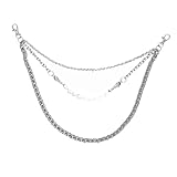 WOFASHPURET 1Stück Männliche Hosenkette Stylische Hip Hop Hosekette Weiß Für Männer Für Partys Nachtleben Modisches Accessoire