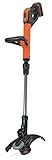 BLACK+DECKER Rasentrimmer mit Akku und Ladegerät Rasenkantenschneider Freischneider mit Fadenverlängerung auf Knopfdruck (18V 2,0Ah, 28 cm Schnittbreite) STC1820EPC