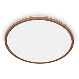 BRILONER - LED Panel mit indirektem Licht, Sternenhimmel, neutralweißes Licht, LED Lampe, Deckenleuchte, Wohnzimmerlampe, Küchenlampe, Deckenbeleuchtung, Flurlampe, 37,5x4,5 cm, Coffee